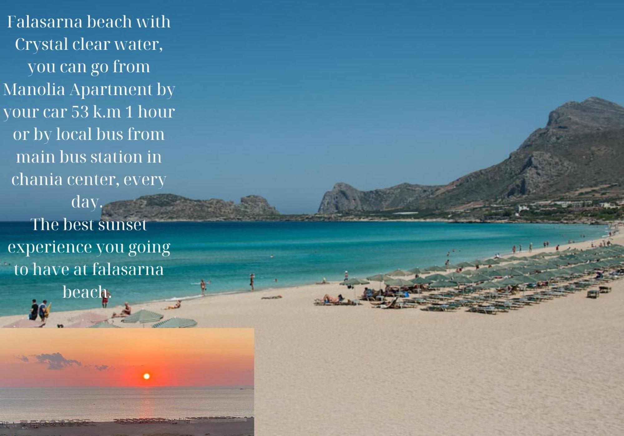 Center Manolia Dream 3 Bedroom Apartment 100M Away From The Beach Chania  Exteriér fotografie